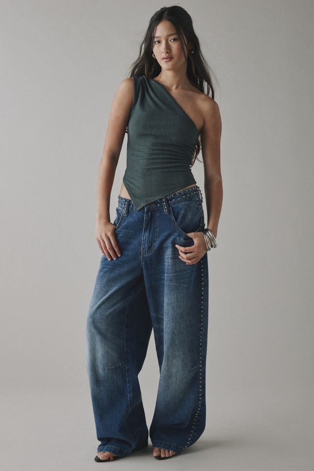 Urban Renewal Remnants Twisted One-Shoulder Asymmetrical Top