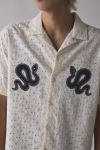 UO Liam Eyelet Applique Short Sleeve Shirt