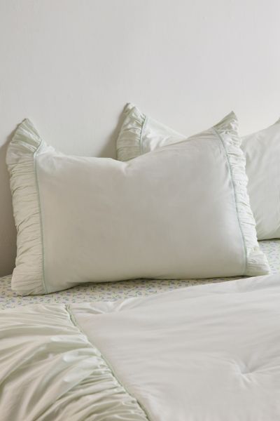 Urban Outfitters Isabelle Balloon Sham Set In Mint At