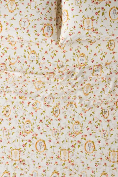 Urban Outfitters Finley Frame Patterned Core Sheet Set In Cream At