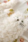 Fuzzy Cat Shape Throw Pillow