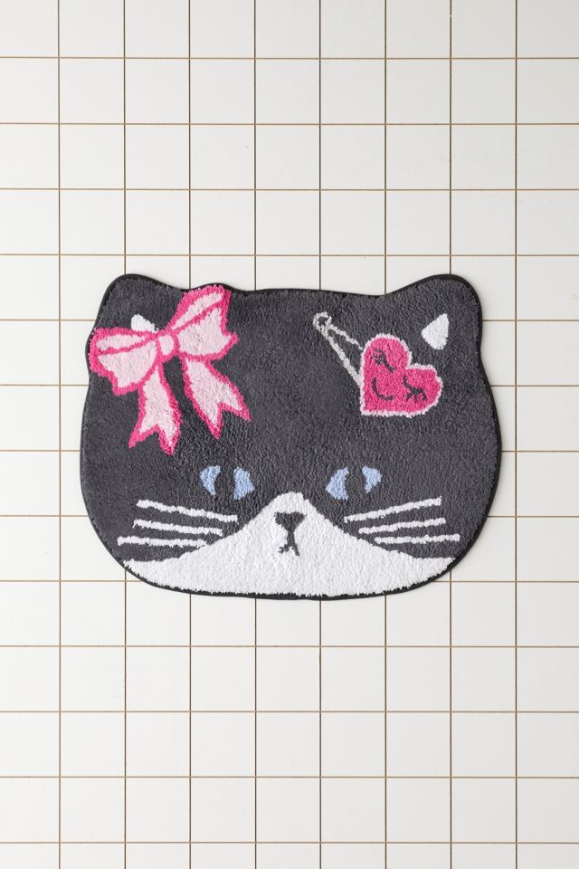 Cat Barrette Shaped Tufted Bath Mat #1