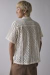 UO Liam Lace Short Sleeve Shirt