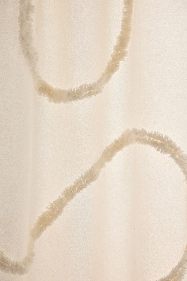 Wiggle Tufted Shower Curtain #1