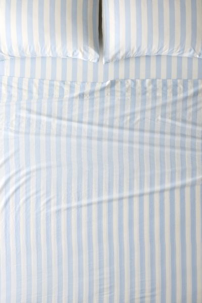 Urban Outfitters Striped Core Sheet Set In Winter Sky At