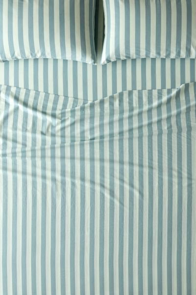 Urban Outfitters Striped Core Sheet Set In Mint Tea At