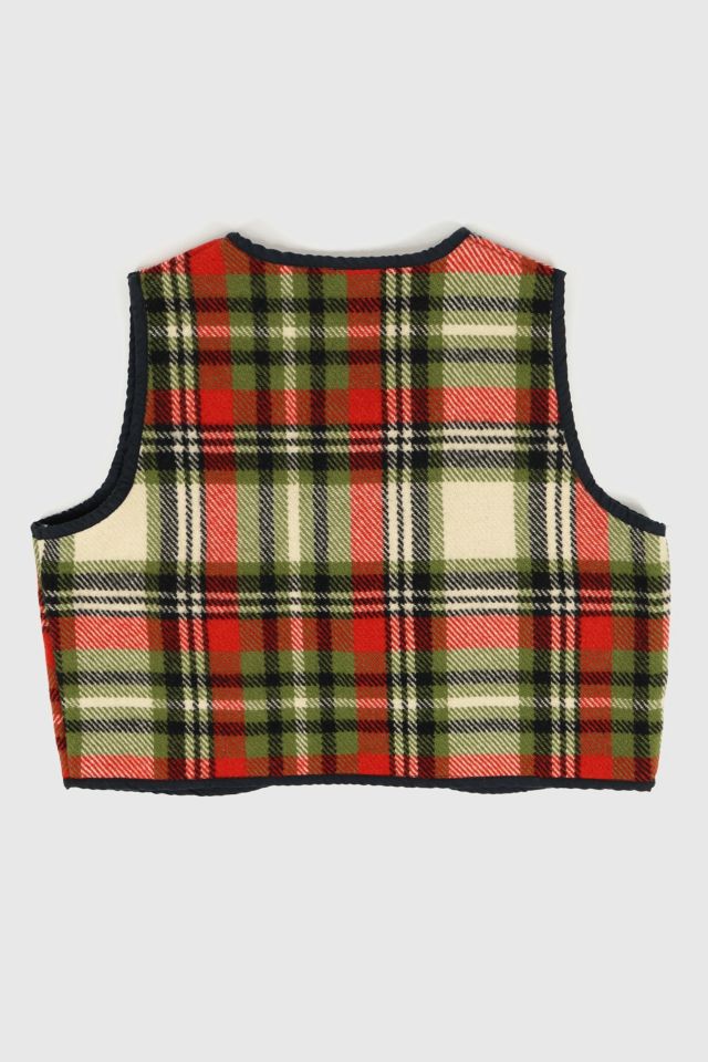Reworked Woolen Plaid Tie Vest 05 #1