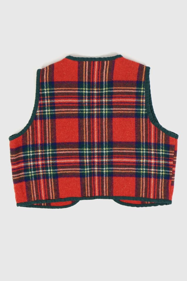 Reworked Woolen Plaid Tie Vest 09 #1