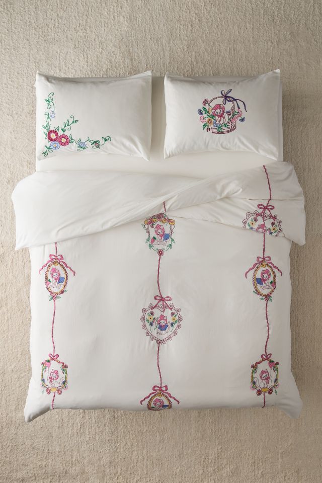 Eve Hankies Cat Embroidered Duvet Cover #1