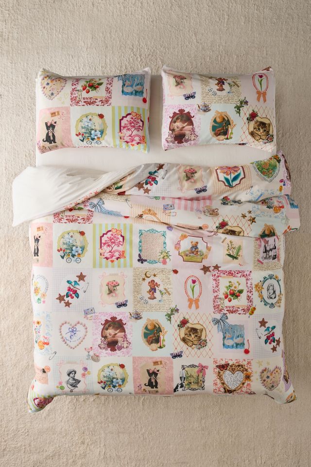 Thara Collage Patterned Duvet Cover #1