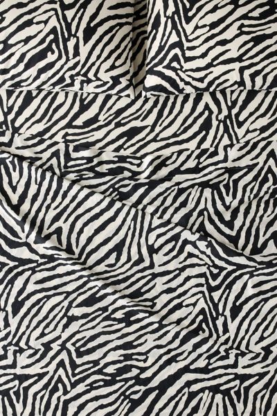 Urban Outfitters Darcie Zebra Core Sheet Set In Black/white At
