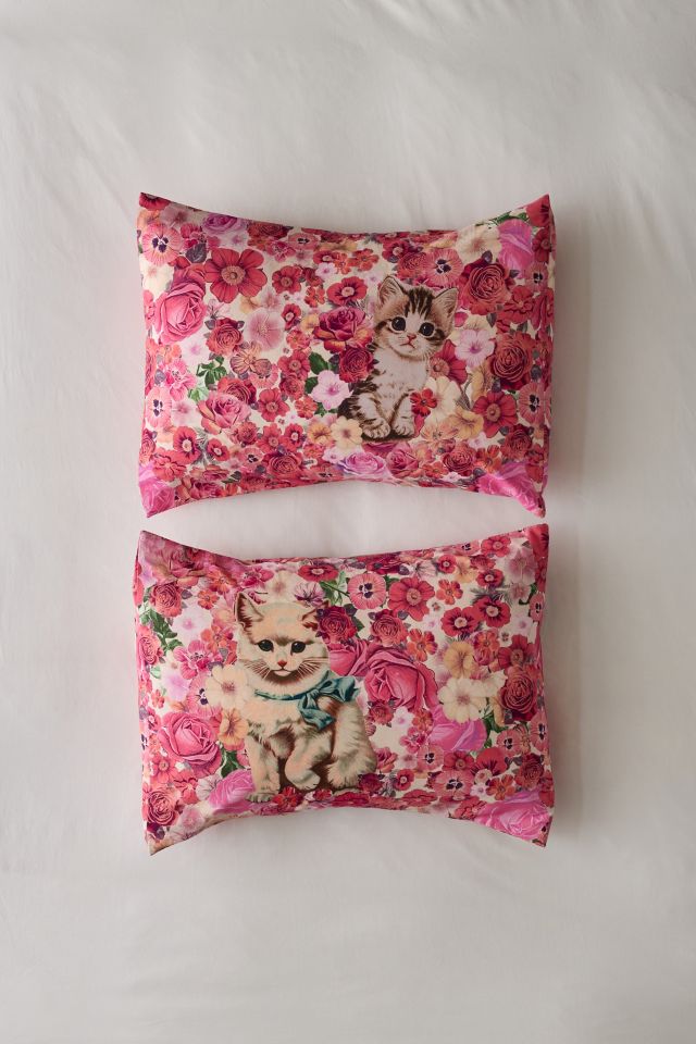 Garden Kitty Patterned Sham Set #1