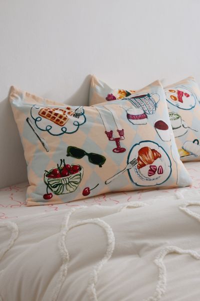 Urban Outfitters Tablescape Patterned Sham Set At  In Pattern
