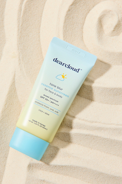 dearcloud Tone Blur Essence SPF 50+ Sunscreen in Light Blue at Urban Outfitters