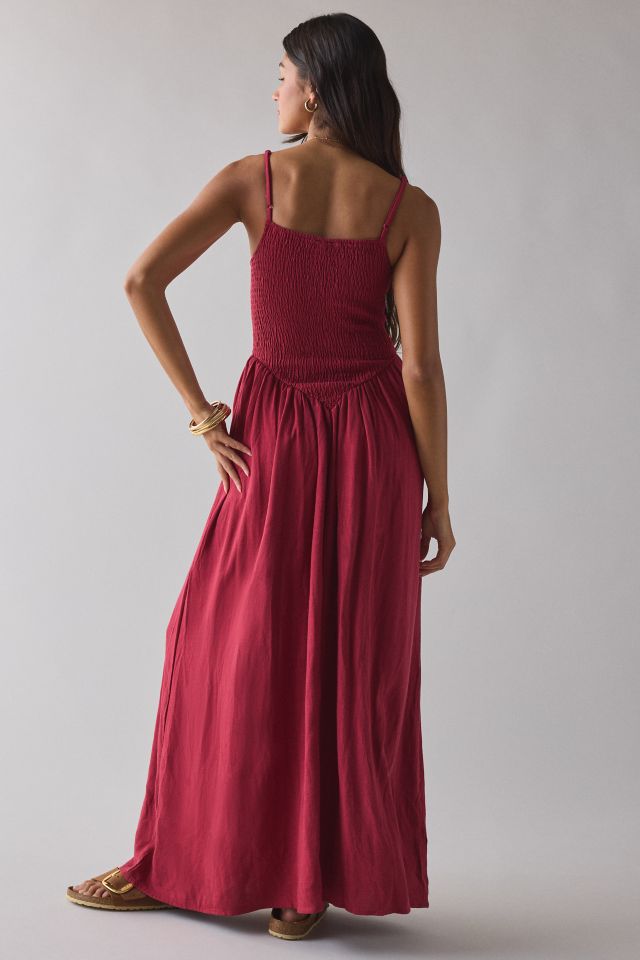 Daisy Street Shirred Basque Waist Maxi Dress #2