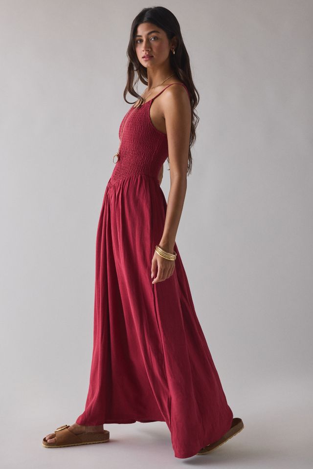 Daisy Street Shirred Basque Waist Maxi Dress #3
