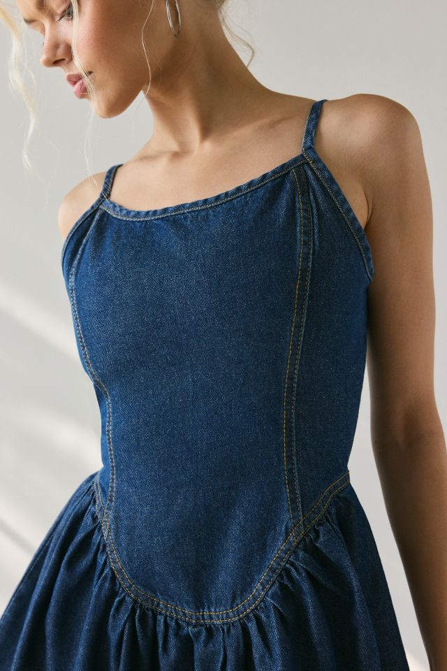 Daisy Street Drop Waist Denim Mini Dress #1