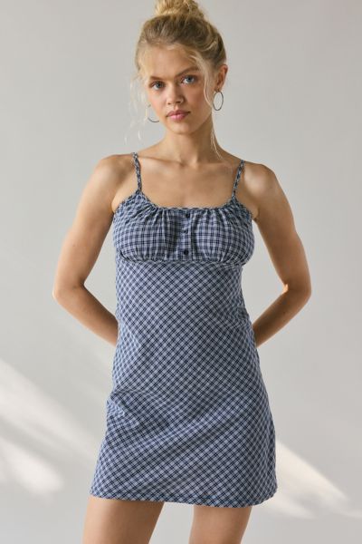 Daisy Street Check Tie-Back Cami Mini Dress