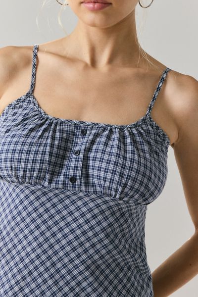 Daisy Street Check Tie-Back Cami Mini Dress