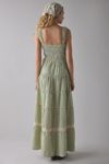 Daisy Street Gingham Tiered Milkmaid Maxi Dress