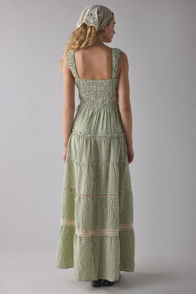 Daisy Street Gingham Tiered Milkmaid Maxi Dress #3