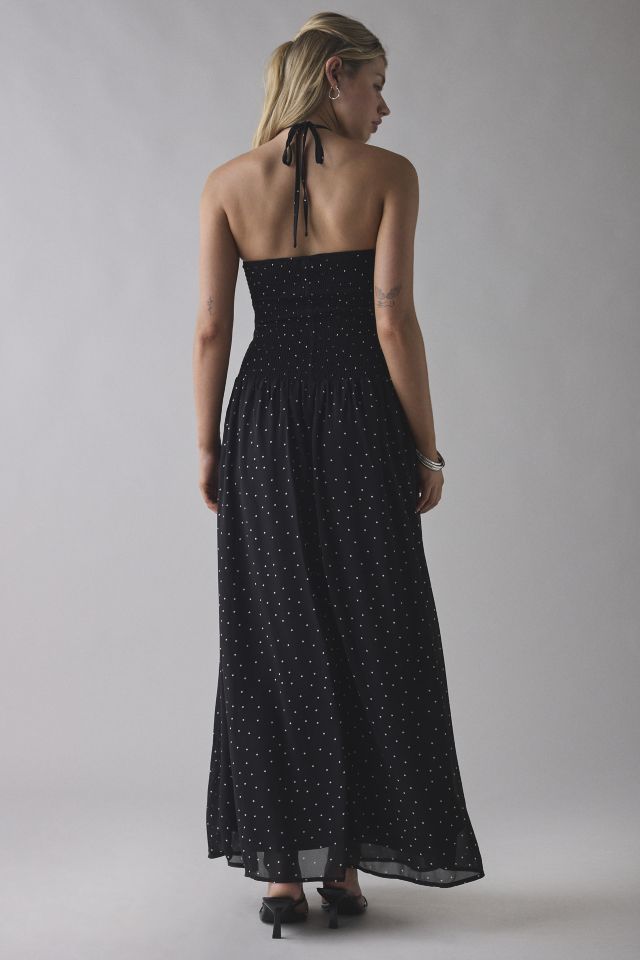 Daisy Street Polka Dot High Neck Halter Maxi Dress #2