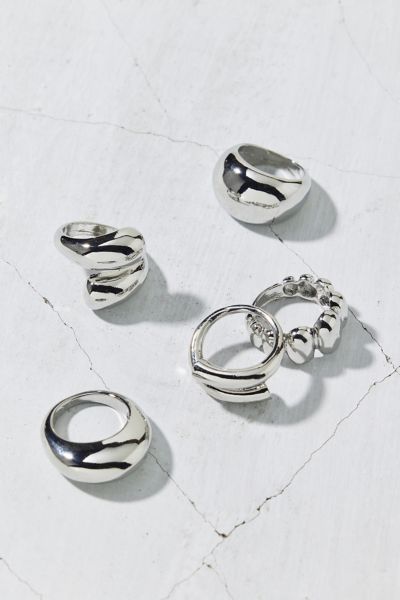 Statement Stone Swirl Ring Set