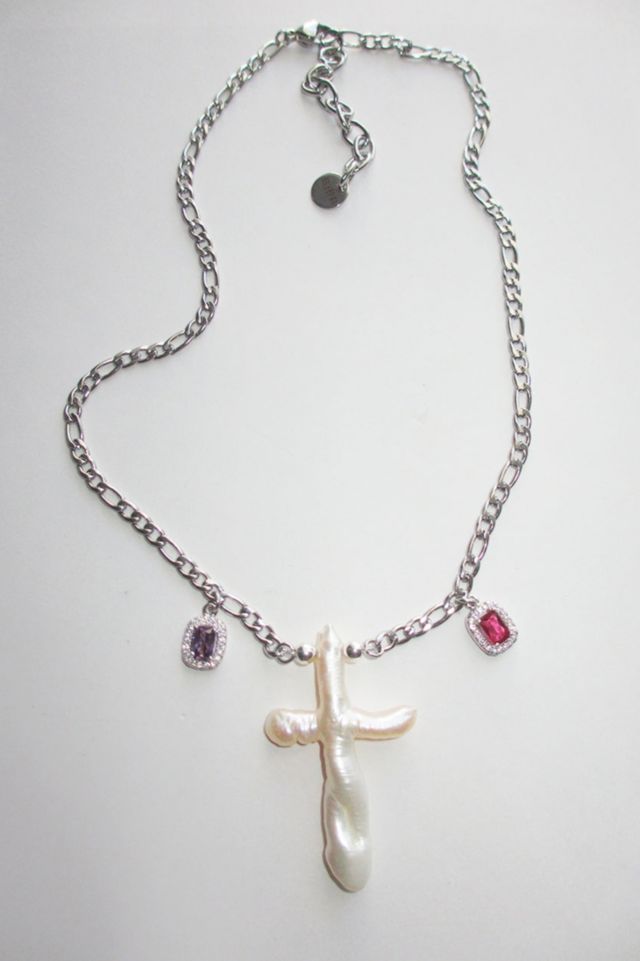 RIMOR Gemma Cross Figaro Chain Necklace #1
