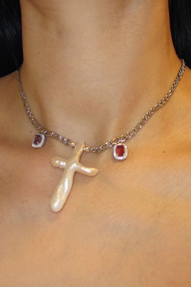 RIMOR Gemma Cross Figaro Chain Necklace #3