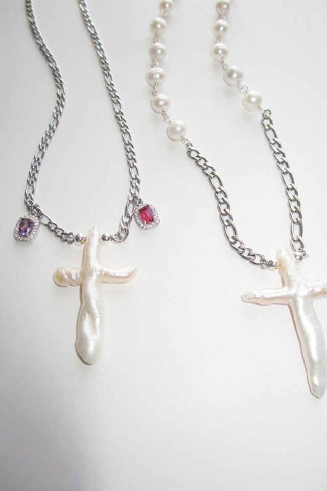 RIMOR Gemma Cross Figaro Chain Necklace #4
