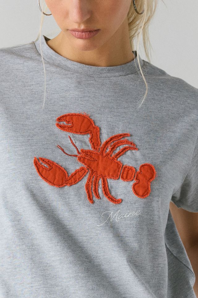 T-shirt ajusté avec appliqué de homard #1