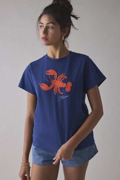 Lobster Applique Graphic Slim Tee