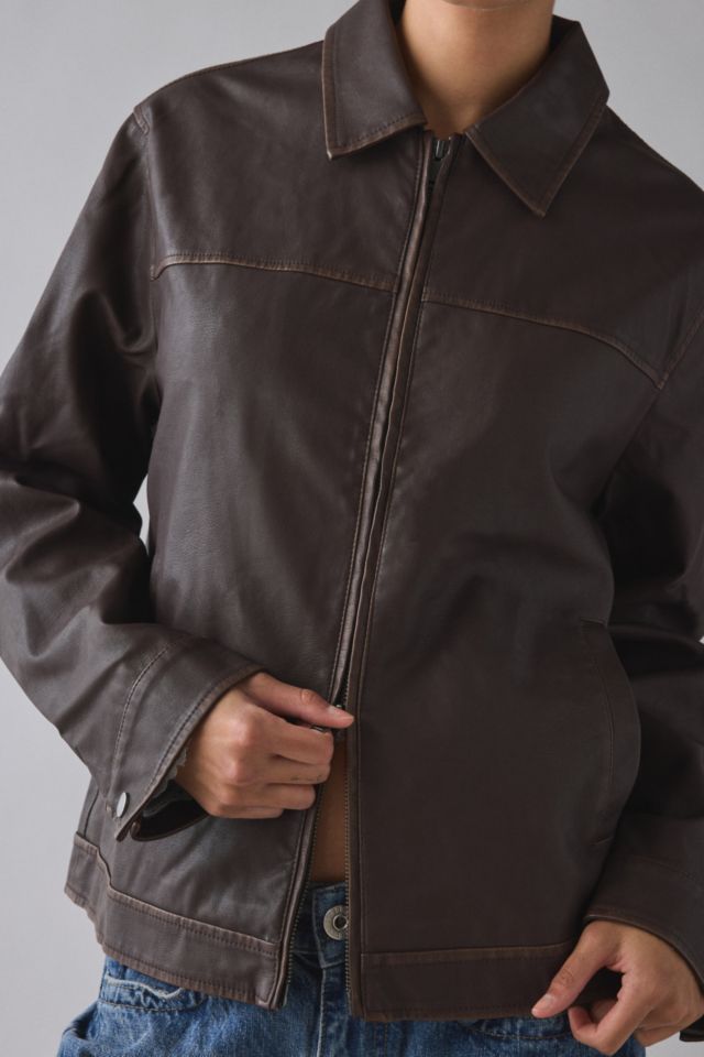BDG Sabrina Oversized Faux Leather Jacket #1