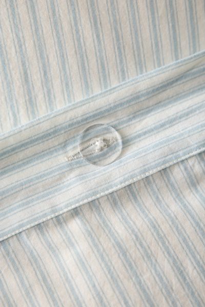 Yarn Dye Striped Knotted Duvet Cover