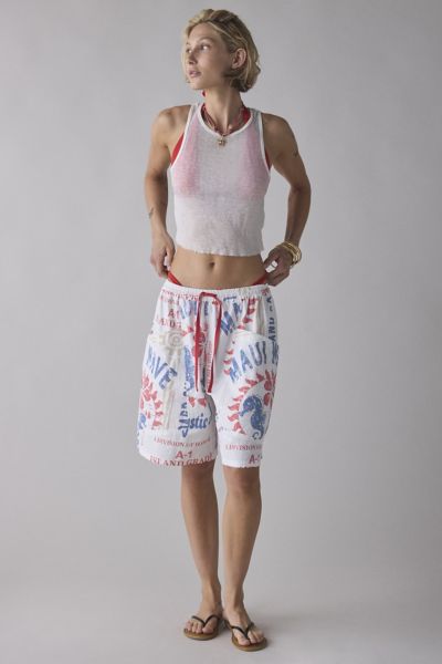 BDG BRADLEY BAGGY LONGLINE COTTON SHORT IN SURFER, WOMEN'S AT URBAN OUTFITTERS 