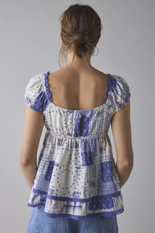 Kimchi Blue Calla Lily Lace-Trim Babydoll Tunic Top #1