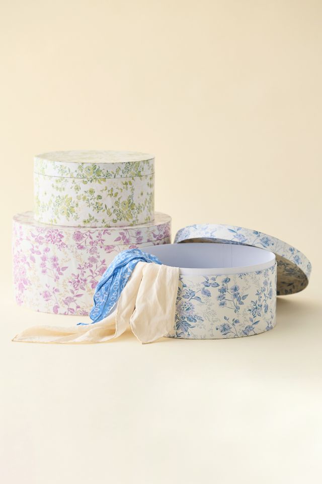 Coppola Floral Toile Hat Box Set #1