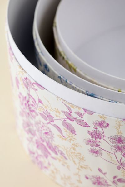 Coppola Floral Toile Hat Box Set