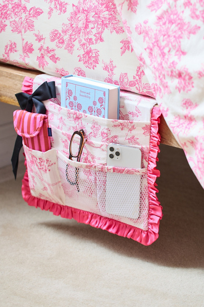 Mariya Ruffle Hanging Bedside Caddy Organizer