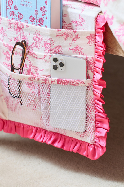 Mariya Ruffle Hanging Bedside Caddy Organizer