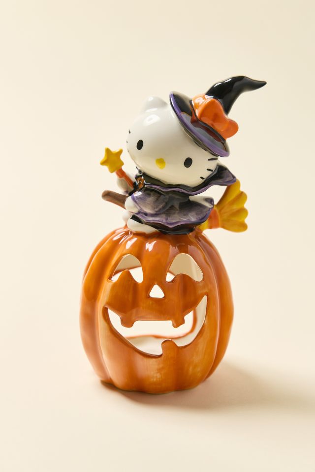 Sanrio Hello Kitty Witch Pumpkin Ceramic Tealight Holder #1
