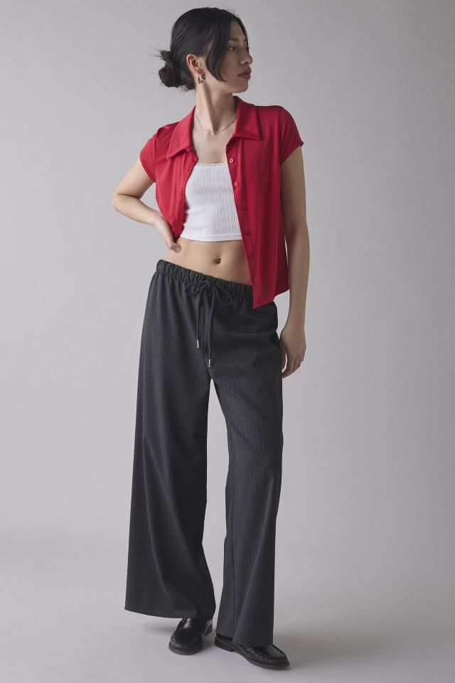 Kimchi Blue Lala Button-Down Cropped Tee #2