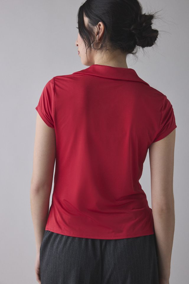 Kimchi Blue Lala Button-Down Cropped Tee #3