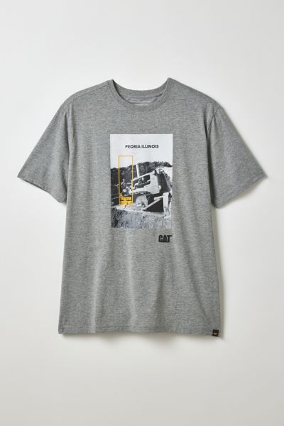 Cat Everyday Workwear Graphic Tee In Grey, Men's At Urban Outfitters In Gray