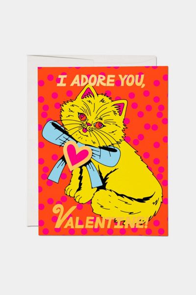 Red Cap I Adore You Valentine's Day Greeting Card