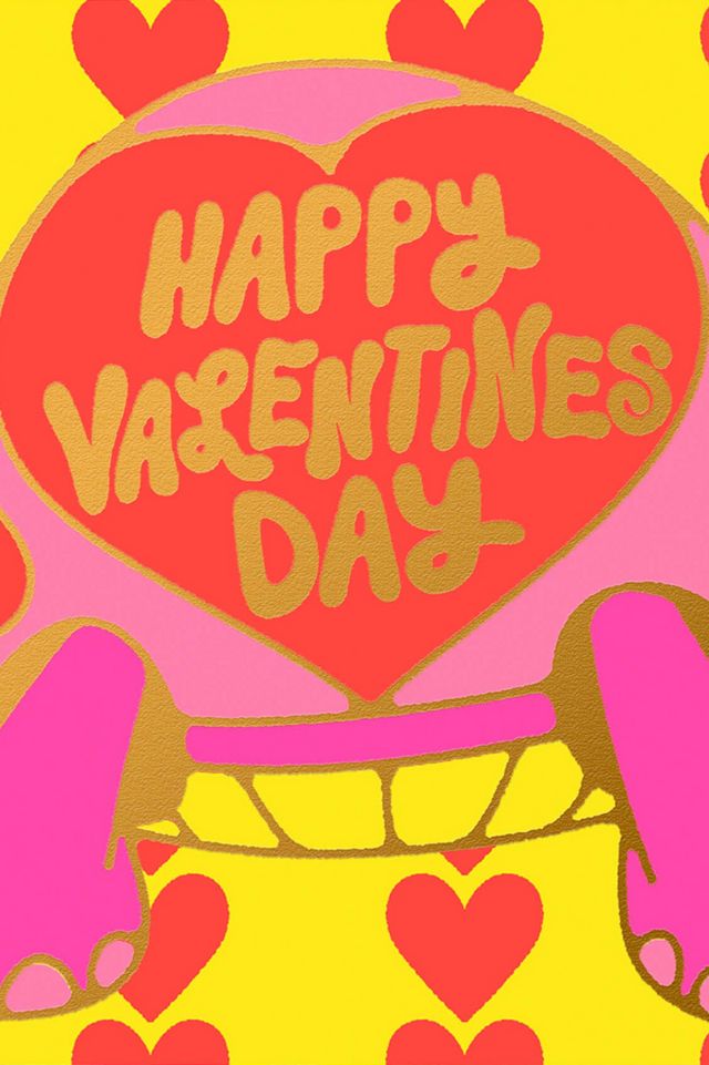 Red Cap Valentine Turtle Valentine's Day Greeting Card #1