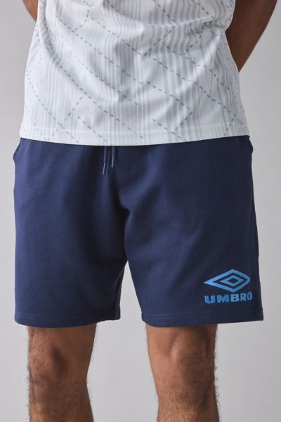 Umbro Iconix Logo Fleece Sweat Short In Dark Navy/vista Blue, Men's At Urban Outfitters In Blue
