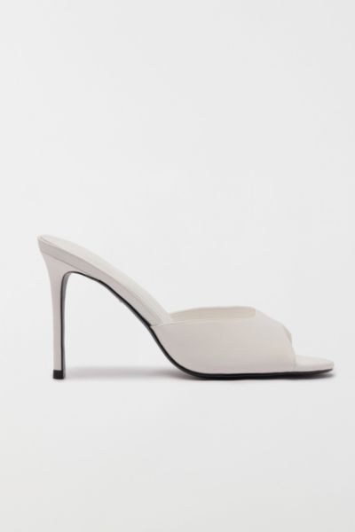 Schutz Cloe Patent Leather Mule Heel In Ivory, Women's At Urban Outfitters In White