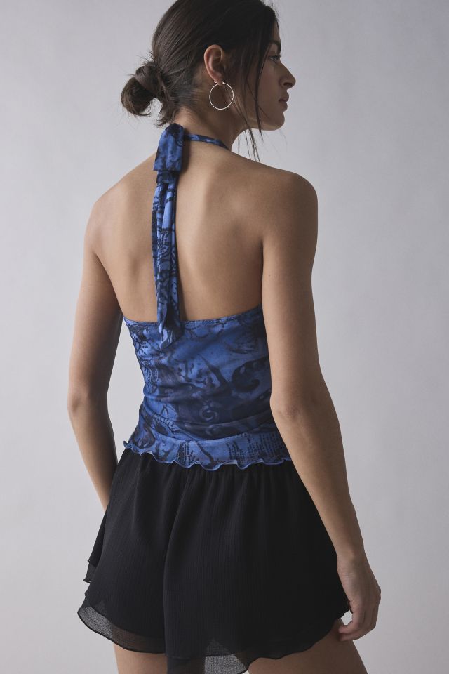 Kimchi Blue Josie Asymmetrical Wrap-Front Halter Top