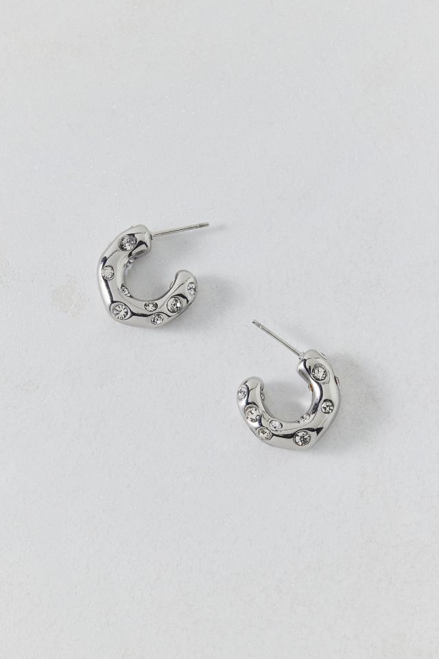 Gem Inset Waterproof Hoop Earring | Urban Outfitters
